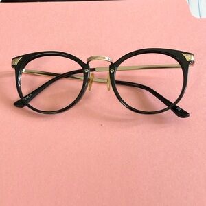 Chic Black and Gold Women's Glasses